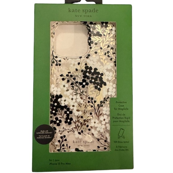 kate spade iPhone 15 Pro Max Floral Phone Case News In Box - Picture 4 of 5